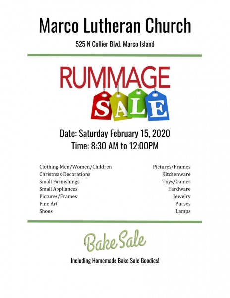 Marco Lutheran Church Rummage Sale