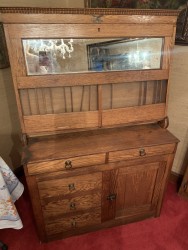 Antique Spool Display Cabinet
