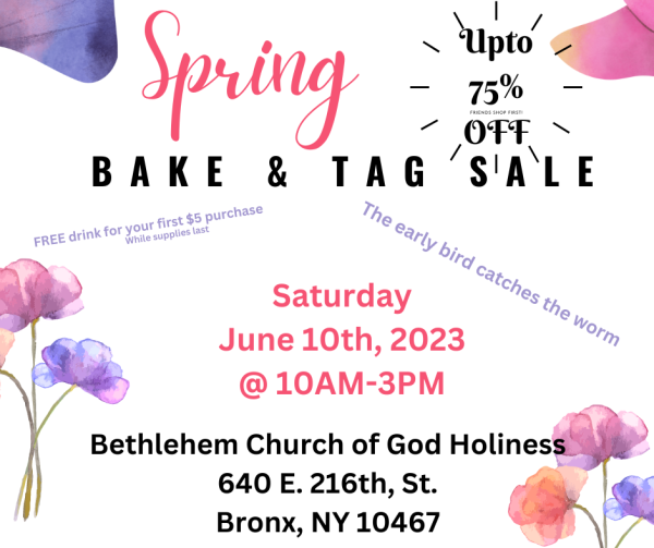 Spring Bake and Tag Sale