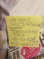 COMMUNITY SALE AT HOLIDAY HILLS PARK